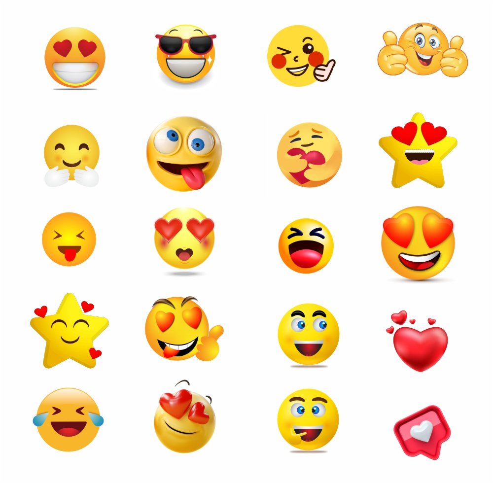 Hashtag icon, biểu tượng cảm xúc vui nhộn