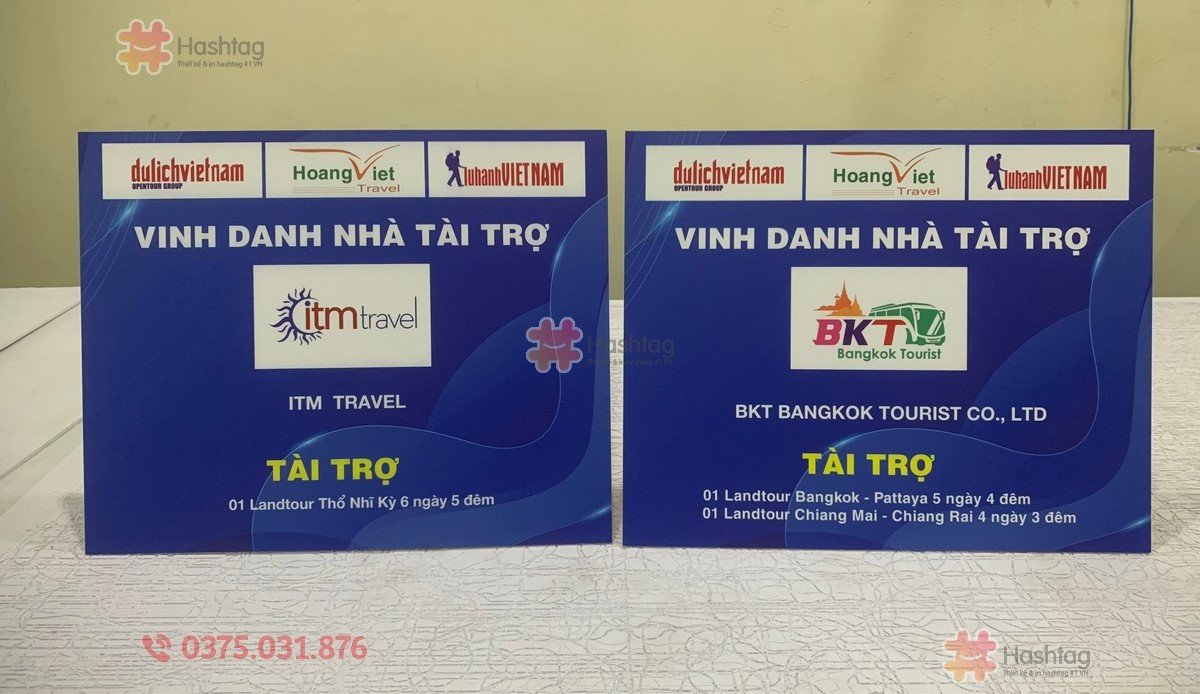 In bảng trao giải thưởng