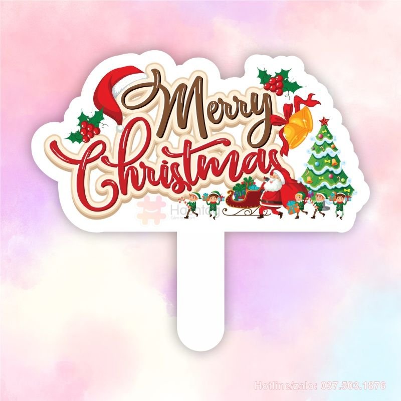 Hashtag cầm tay merry christmas